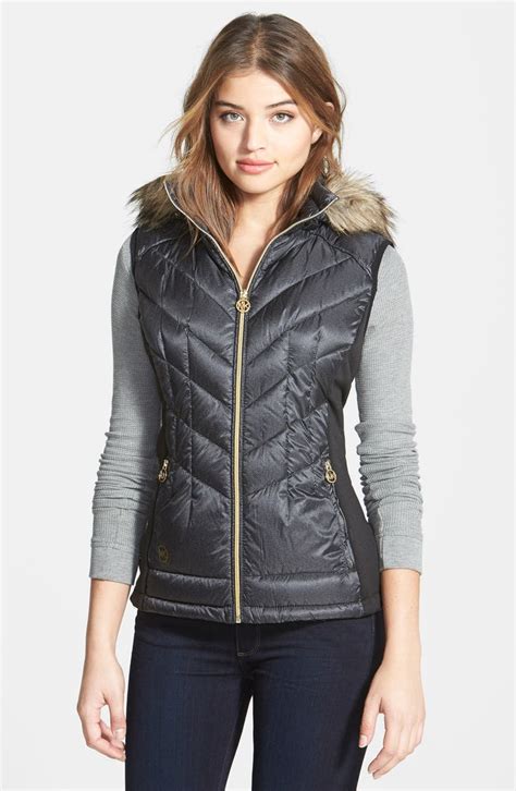 michael kors hooded vest.